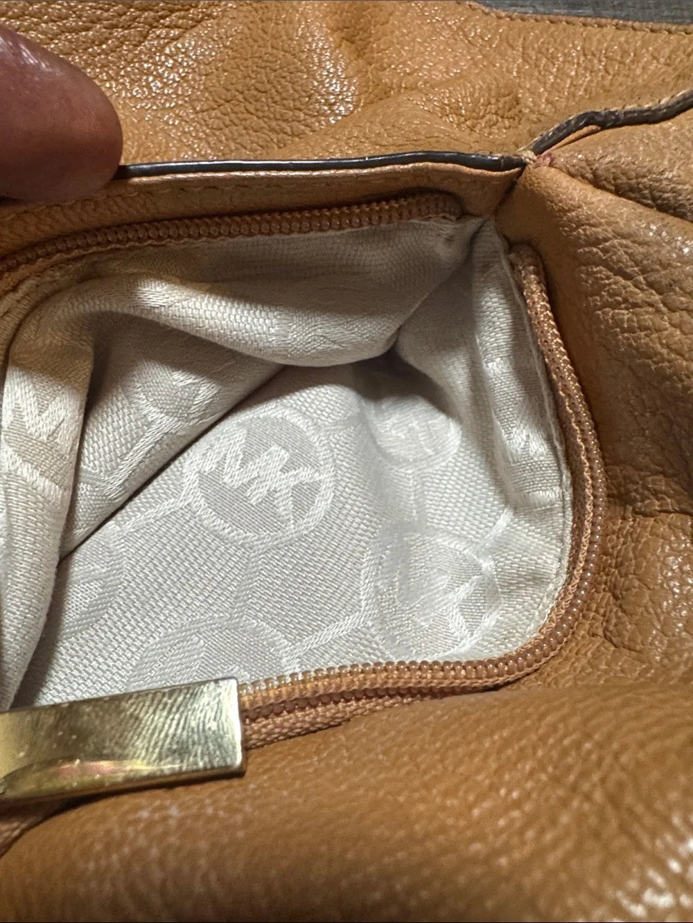 Michael Kors Braided strap Tan Leather Shoulder Bag